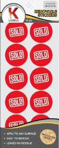 Picture of Removable Stickers SOLD Red Circles 10 Pack